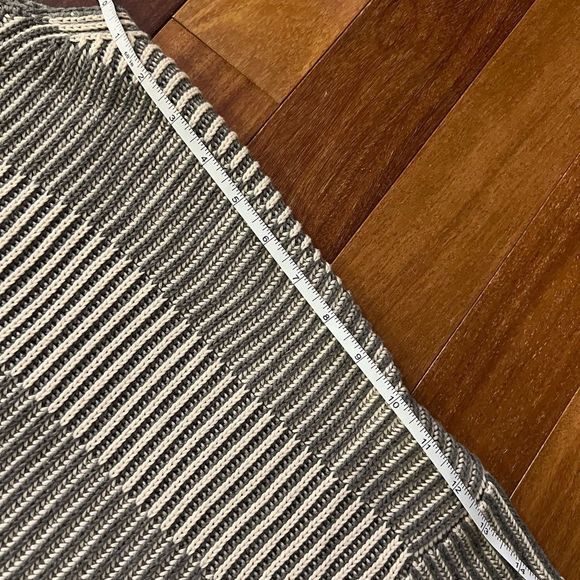 Easel | Boutique Oversized Striped Ribbed Sweater Gray Large - Picture 10 of 14